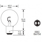 SBC BA15D SINGLE FILAMENT: SBC BA15D base with single axial filament from £0.01 each